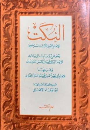 غلاف كتاب النكت شرح زيادات الزيادات للسرخسي - وشرح العتابي
